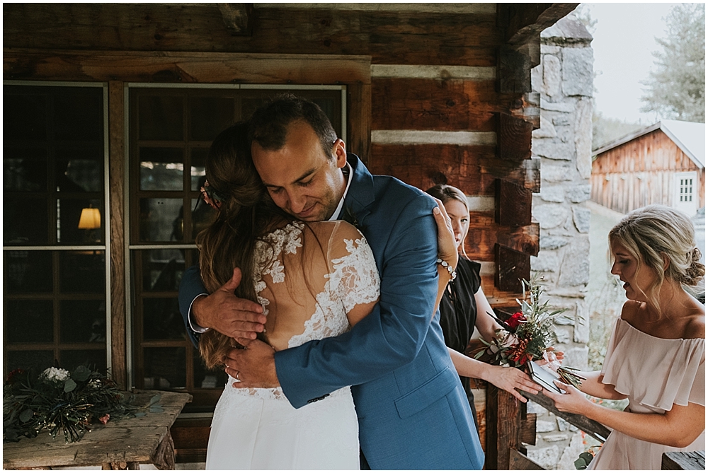 North Carolina mountain cabin wedding 