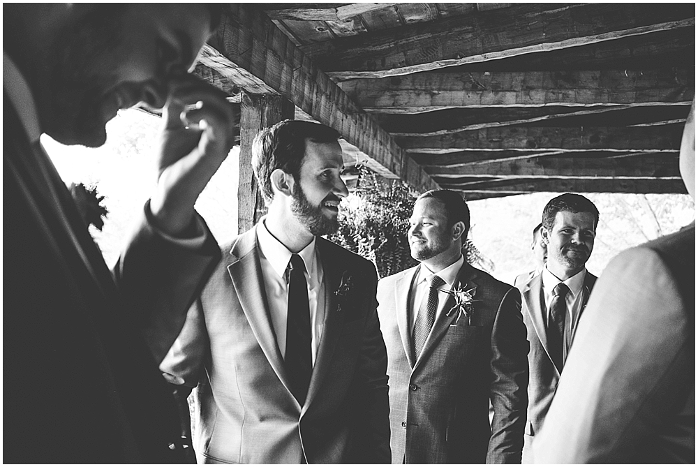 Wedding photography at North Carolina mountain cabin 