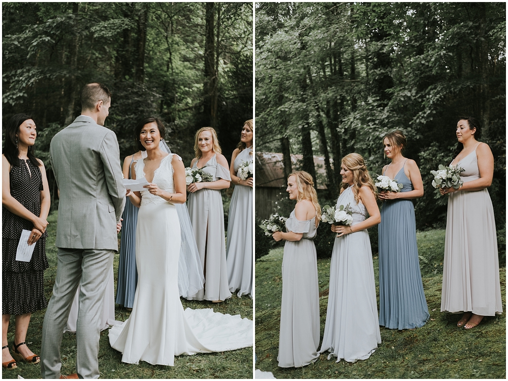 outdoor wedding ceremony in Great Smoky Mountains wedding photographer great smoky mountains national park