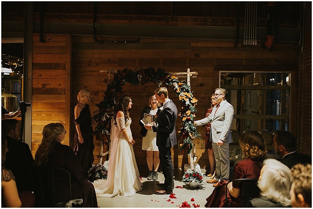 The Rickhouse Durham wedding ceremony 