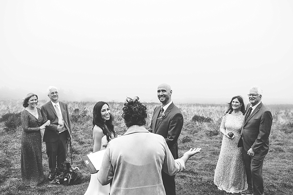 Roan mountain elopement ceremony