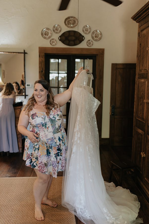 whimsical bridal getting ready outfit