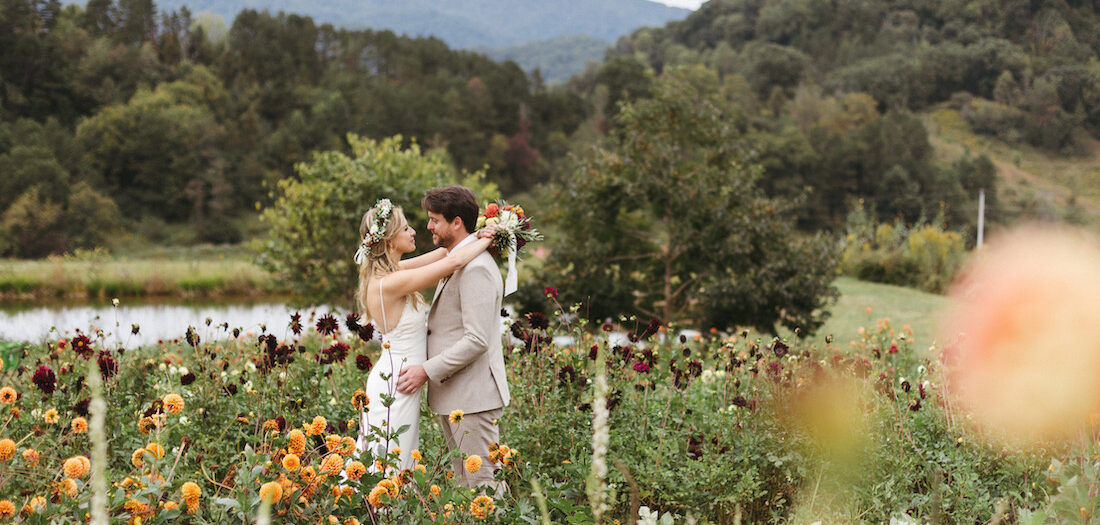 Colorful Lady Luck Gardens Wedding at a Flower Farm in Leicaster, NC | Anna + Rich